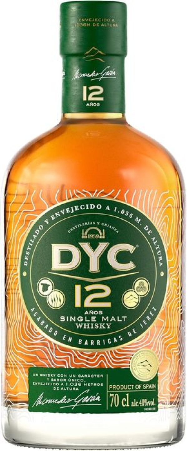 WHISKY DYC 12 SINGLE MALT 0,70L.